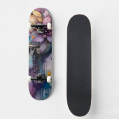 Swirl abstract deers skateboard (Vorderseite)