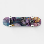 Swirl abstract deers skateboard (Horizontal)