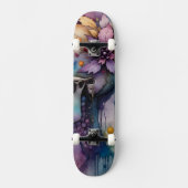 Swirl abstract deers skateboard (Vorderseite)
