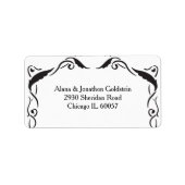 Swirl Arch einfach elegant Adressaufkleber (Vorne)