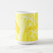 Swirl Art LEMONADE Yellow Preppy Modern Year Fun Kaffeetasse (Mittel)