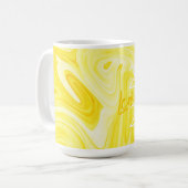 Swirl Art LEMONADE Yellow Preppy Modern Year Fun Kaffeetasse (Vorderseite Links)