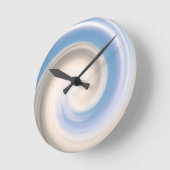 Swirl Blue White Patterns Swirling Design Cool Runde Wanduhr (Winkel)