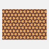 Swirl Candy lollipop braun Happy Thanksgiving Geschenkpapier Set (Vorderseite)
