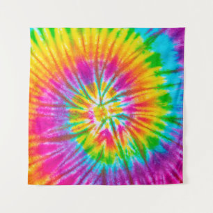 SWIRL colorful tie dye patacy background Wandteppich
