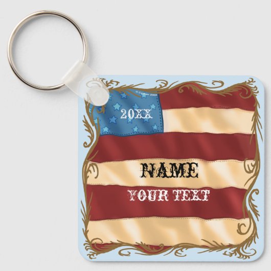 Swirl-Flag Schlüsselanhänger (Vorderseite)