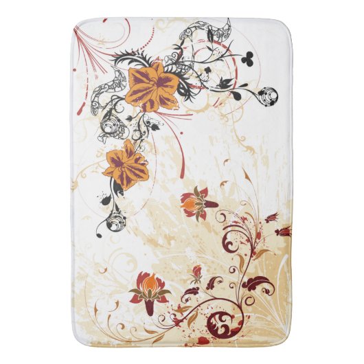 Swirl floral badematte (Vorderseite Vertikal)