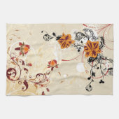 Swirl floral geschirrtuch (Horizontal)