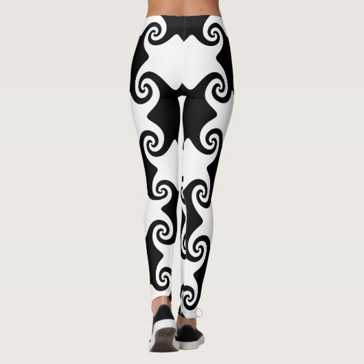 Swirl Formen keltisch wie anpassbare Leggings (Rückseite)