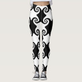 Swirl Formen keltisch wie anpassbare Leggings (Vorderseite)