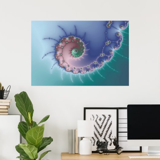 Swirl - Fraktal Poster (Heimbüro)