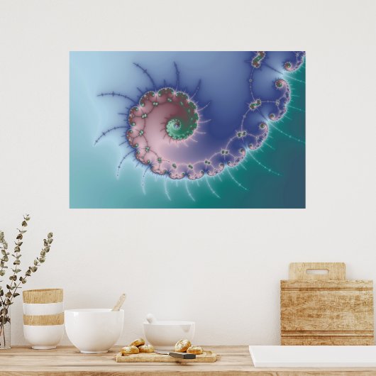 Swirl - Fraktal Poster (Küche)