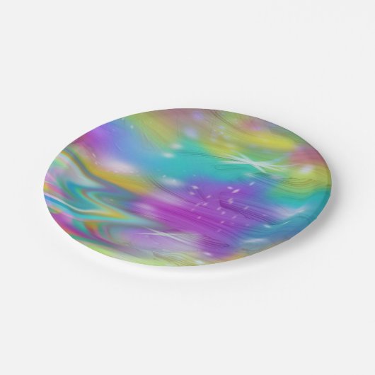 Swirl Galaxy Pappteller (Schrägansicht)