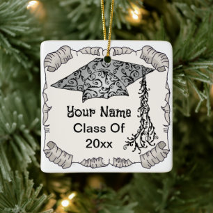 Swirl Grad Cap Abschluss Keramikornament
