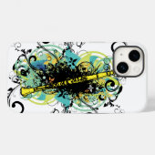 Swirl Grunge Clarinet Player Musician Geschenk Case-Mate iPhone Hülle (Rückseite (Horizontal))