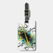 Swirl Grunge Flute Gepäckanhänger (Vorderseite vertikal)