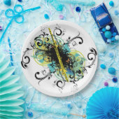 Swirl Grunge Flute Pappteller (Party)