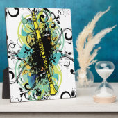 Swirl Grunge Klarinette Fotoplatte (Seite)