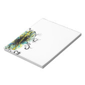 Swirl Grunge Klarinette Notizblock (Rotiert)