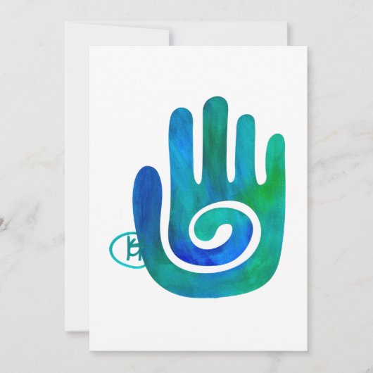 Swirl Hamsa Art Card Dankeskarte (Vorderseite)