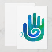 Swirl Hamsa Art Card Dankeskarte (Vorne/Hinten)