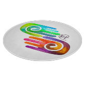 Swirl Hamsas Watercolor Art Schneidebrett (Ecke)