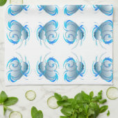 Swirl Hearts Geschirrtuch (Gefaltet)