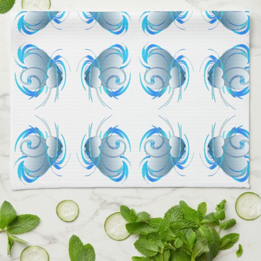 Swirl Hearts Geschirrtuch (Gefaltet)