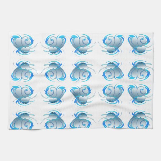 Swirl Hearts Geschirrtuch (Horizontal)