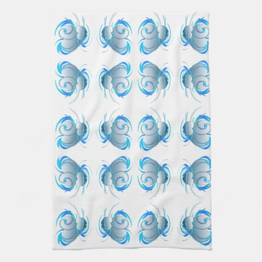 Swirl Hearts Geschirrtuch (Vertikal)