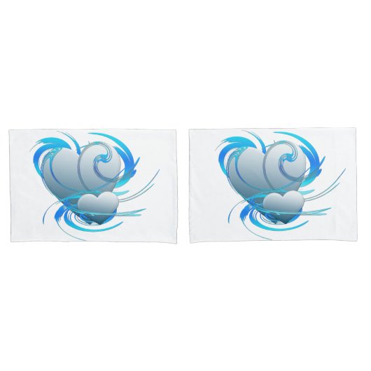 Swirl Hearts Kissenbezug (Vorderseite-Set)