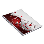 Swirl & Hearts-Notebook Notizblock (Rechte Seite)