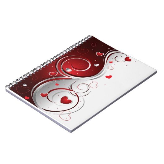 Swirl & Hearts-Notebook Notizblock (Linke Seite)