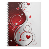 Swirl & Hearts-Notebook Notizblock (Vorderseite)