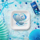 Swirl Hearts Pappteller (Party)