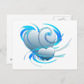 Swirl Hearts Postkarte (Vorne/Hinten)