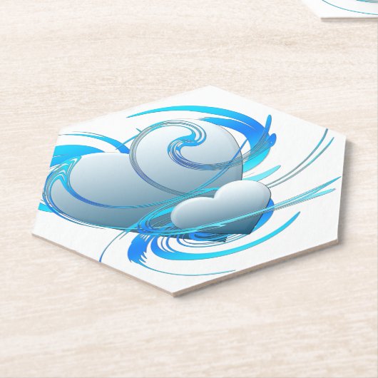 Swirl Hearts Untersetzer (angewinkelt)