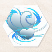 Swirl Hearts Untersetzer (Vorderseite)