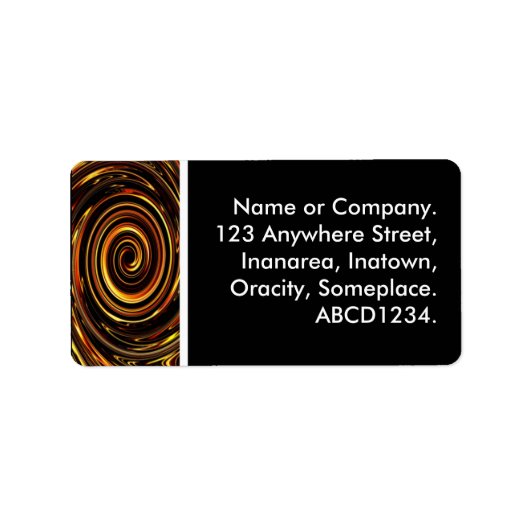Swirl II Adressaufkleber (Vorne)