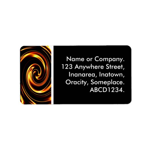 Swirl III Adressaufkleber (Vorne)