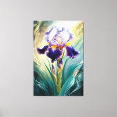 *~* Swirl Iris Blume Künstlerisch Iris Painting AP Leinwanddruck (Vorderseite)