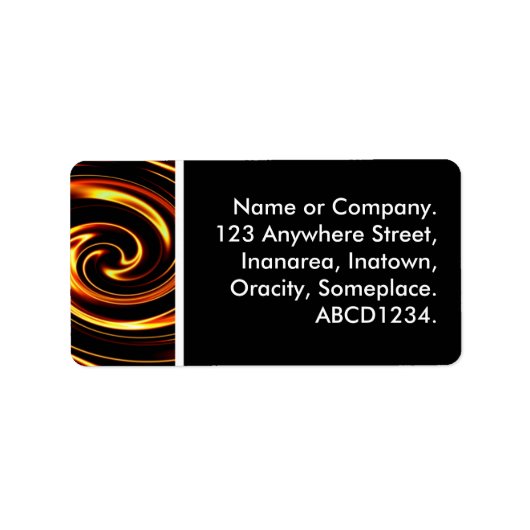Swirl IV Adressaufkleber (Vorne)