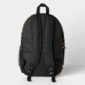 Swirl Liquid Gold Black Monochrome Christian Achem Bedruckter Rucksack (Rückseite)