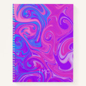 Swirl Marble Paint Art INITIALS Pink Sketch Spaß Notizblock (Vorderseite)