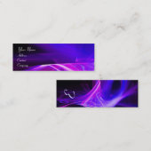 SWIRL MONOGRAM Lebendig schwarz rosa blau Mini Visitenkarte (Vorne/Hinten)