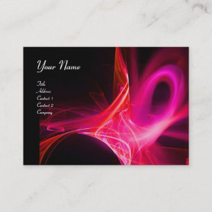 SWIRL MONOGRAM Lebendig schwarz rosa rot Visitenkarte