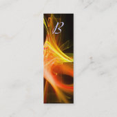 SWIRL MONOGRAM Lebendig, schwarz, rosa, violett ge Mini Visitenkarte (Rückseite)