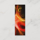 SWIRL MONOGRAM Lebhaft schwarz-gelb-orange Mini Visitenkarte (Rückseite)