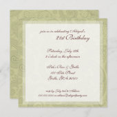 Swirl Muster Geburtstagsparty Einladungen (Vorne/Hinten)