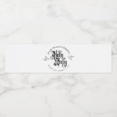 Swirl Ornament Frame Gothic Hello Baby Shower Wasserflaschenetikett (Einzelnes Label)